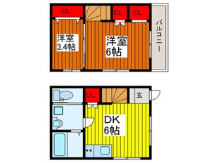 メルヴィーユⅤの物件間取画像